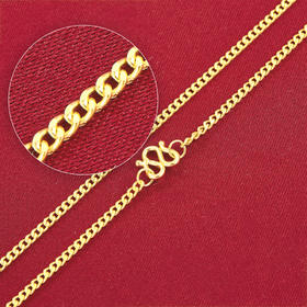 【限时克减150元】足金999.9 侧身链项链(XL00015-02)补差价）补差价）预售产品下单后不退款不退货不换货不补差价