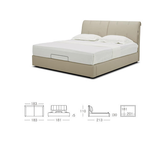 顾家家居整装 现代舒适 布艺软床 KZ.B5016(B)(C)(D) 埃菲尔 商品图6