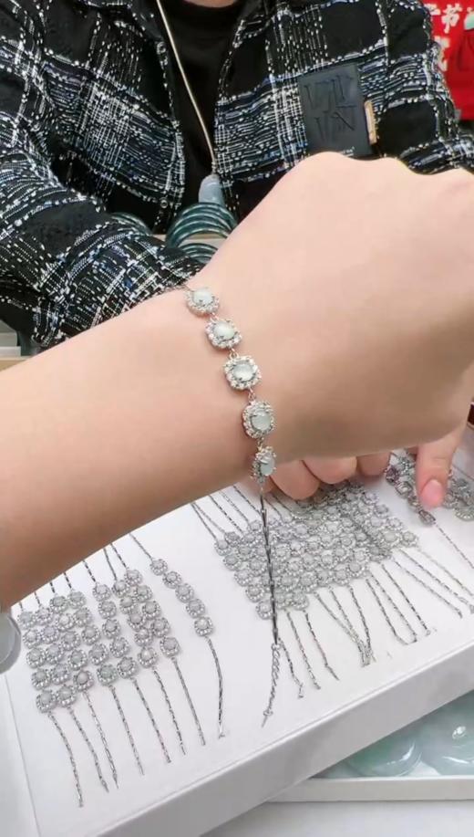 翡翠蛋面手链 商品图0