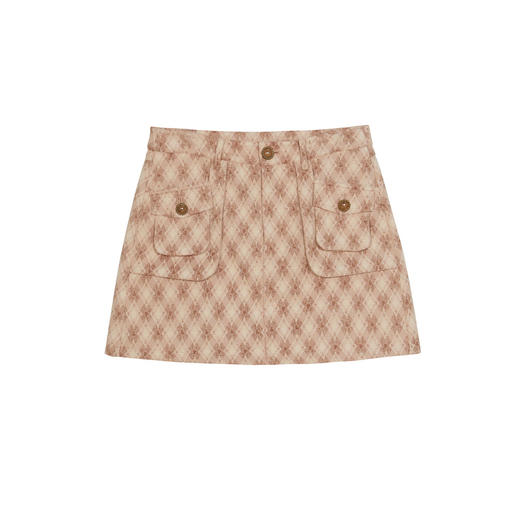 谜底短裤裤裙2024春季新款小香风提花修身H型直筒短裤241MK0080 商品图4