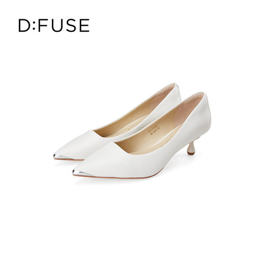 Dfuse迪芙斯2024春季新款OL尖头简约通勤细高跟单鞋女DF41111055 商品图4