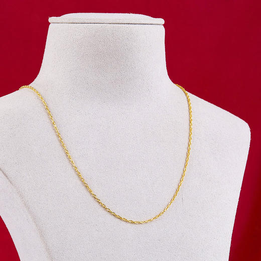 【限时克减150元】足金999.9 绞丝项链(XL00010-06)补差价）补差价）预售产品下单后不退款不退货不换货不补差价 商品图2