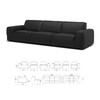 顾家家居整装 现代意式 皮艺沙发 KZ.1039(B) 黑曜 商品缩略图4