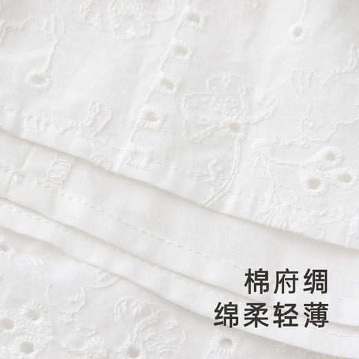 【商场同款】英氏童装法式甜美小白裙女宝春夏纯棉连衣裙新款 商品图3
