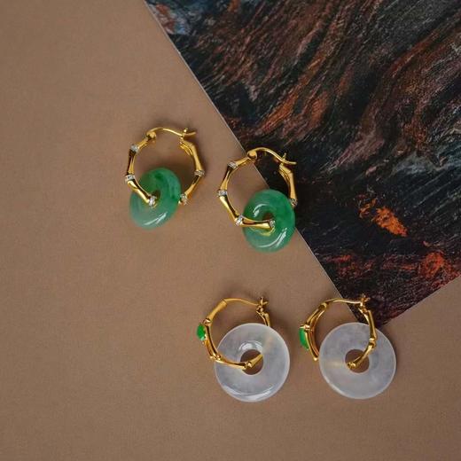 龢盒原创 青竹·冰‮甜翡‬甜圈‮环耳‬两款 商品图1