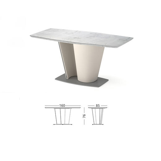 顾家家居整装 现代轻奢 茶几角几餐桌餐椅床头柜 PT2103 商品图4