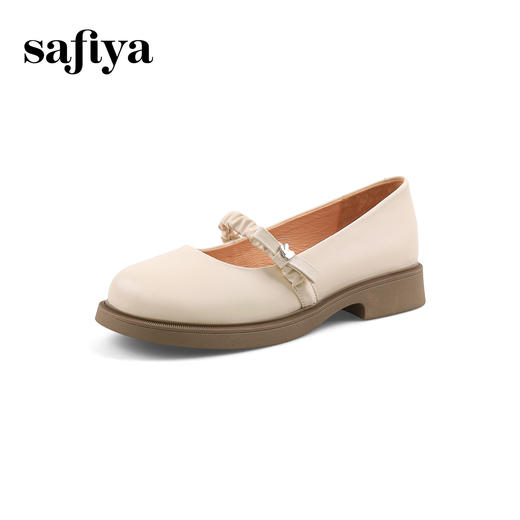Safiya/索菲娅2024春季学院风娃娃头一字带百搭浅口玛丽珍单鞋 SF41111411 商品图8