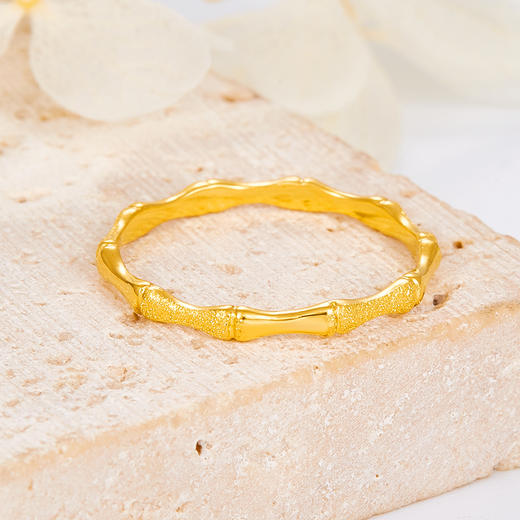 【限时克减150元】足金999 #超轻 #小红书 5G超轻黄金竹节戒实心固口圈戒(AG5GJZ00038)（预售产品下单后不退款不退货不换货不补差价） 商品图0