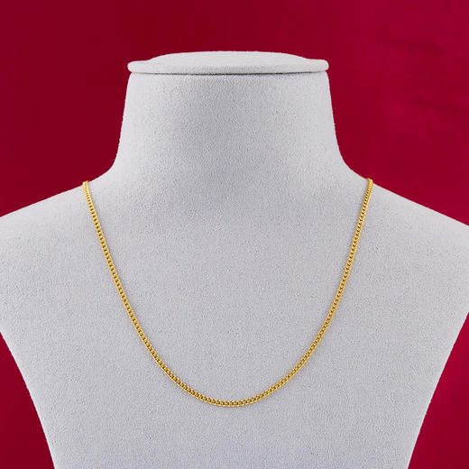 【限时克减150元】足金999.9 侧身链项链(XL00015-02)补差价）补差价）预售产品下单后不退款不退货不换货不补差价 商品图1