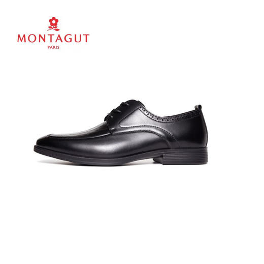 梦特娇正装商务德比鞋头层牛皮英伦风压花皮鞋 商品图5