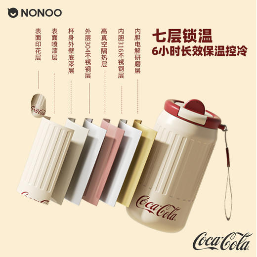 可口可乐联名保温杯NONOO一罐咖啡杯可口可乐保温杯组合装350ML+450ML【不支持补差，非质量问题不退不换】S 商品图5