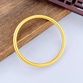 【限时克减150元】足金999.9 【油亮半空心】古法传承(面宽约4.0-4.2mm)古法光圈古法素圈固口古法手镯(GFSZW00022-08)（预售产品下单后不退款不退货不换货不补差价）