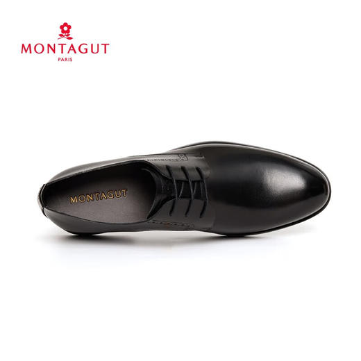 梦特娇男鞋商务德比鞋头层牛皮正装鞋婚鞋系带皮鞋 商品图5