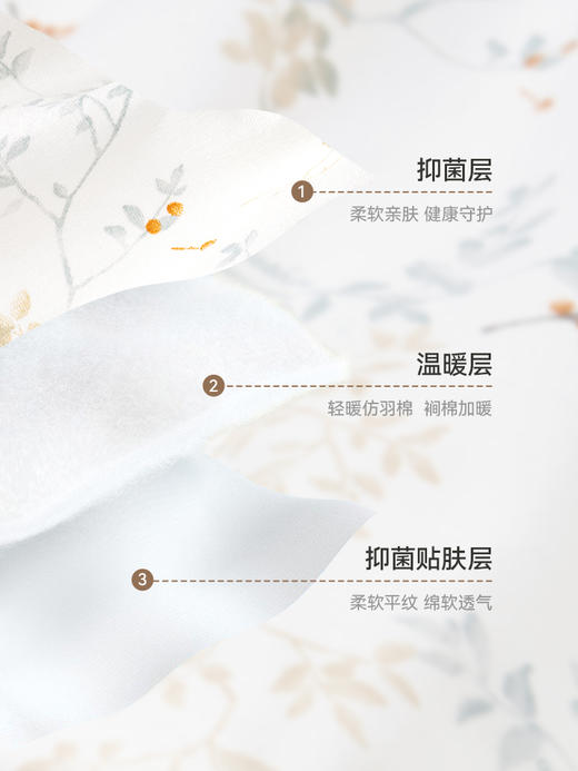 英氏婴童被套5A抑菌夹棉保暖大被套2024新款床品YEBTJ0Q002A 商品图3