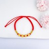 【限时7.5折】【定价黄金】足金 #儿童/宝宝 3D硬金平安喜乐红绳调节成品手串（宝宝、大人都适戴）(AA3DSC00273)（预售产品下单后不退款不退货不换货不补差价） 商品缩略图0