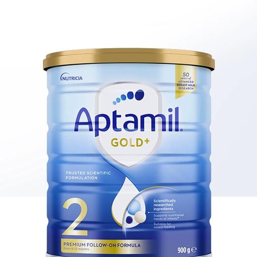 【中欧班列精选】HNMG 澳洲爱他美Karicare Aptamil奶粉 金装加强2段（6-12个月）900g    日期不断更新 商品图0