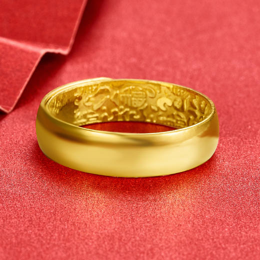 【限时克减150元元】足金999.9 实心活口光面天元戒内福光圈戒(JZ00001-03)（预售产品下单后不退款不退货不换货不补差价）（预售产品下单后不退款不退货不换货不补差价） 商品图1