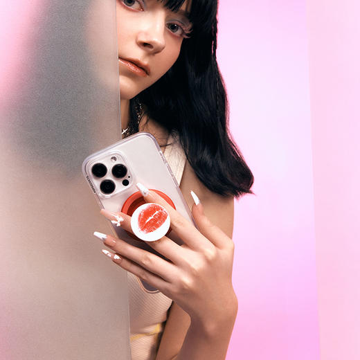 【真心磁场】雾中亲吻 MAGSAFE磁吸式支架 圆啪嗒系列 红色 商品图1