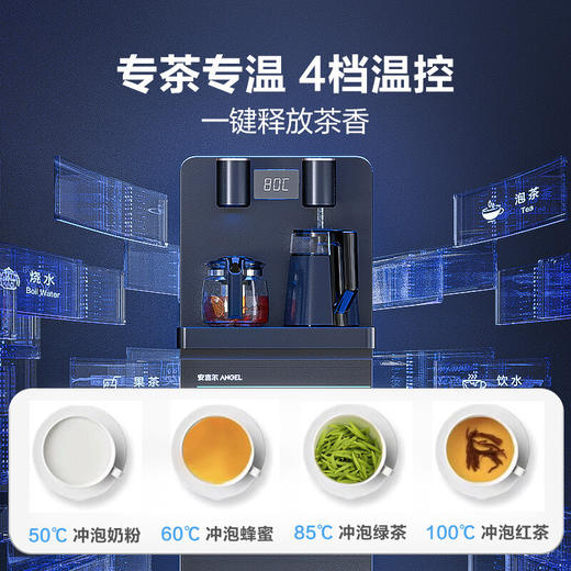 安吉尔3481茶吧机 家用全自动智能下置水桶一体饮水机 商品图3