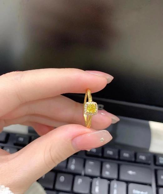 特！绝美招财金色小方糖戒指开口可调节 商品图11