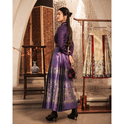 【林栖设计小店】【豆蔻年华】改良马面裙复古绣花2024春夏新品一片式999半身裙女1942177 商品图2