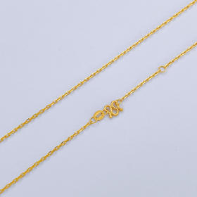 【限时克减150元】足金999 (足金999字印)5G黄金调节十字链项链(5GXL00051-03)（预售产品下单后不退款不退货不换货不补差价）