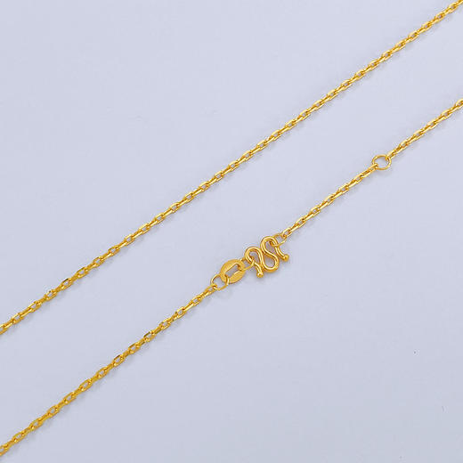 【限时克减150元】足金999 (足金999字印)5G黄金调节十字链项链(5GXL00051-03)（预售产品下单后不退款不退货不换货不补差价） 商品图0