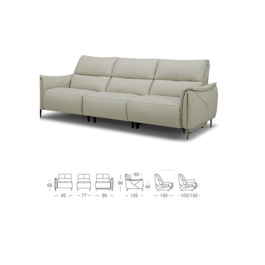 顾家家居整装 现代舒适 皮艺功能沙发 KZ.9023 之界G 商品图4