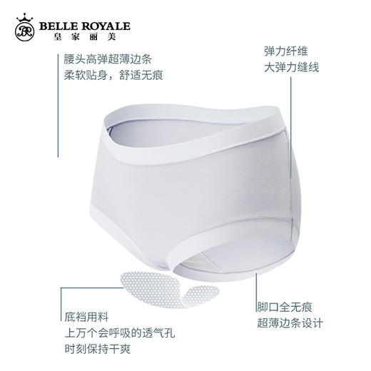 到货啦【99元1盒5条装】轻薄舒心裤女士底裤中高腰版柔软天然纤维盒装5条装DKM1347/1348 商品图2
