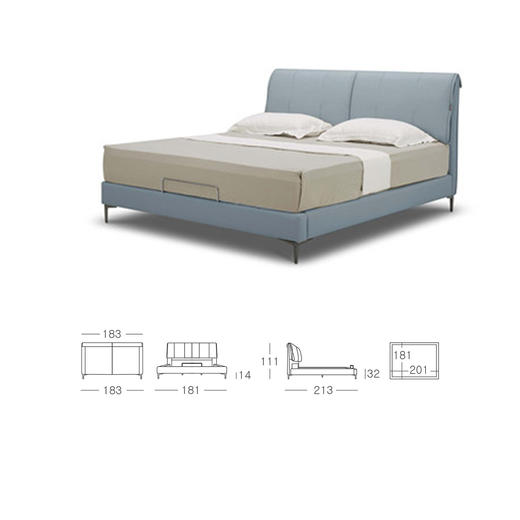 顾家家居整装 现代舒适 布艺软床 KZ.B5016(B)(C)(D) 埃菲尔 商品图4