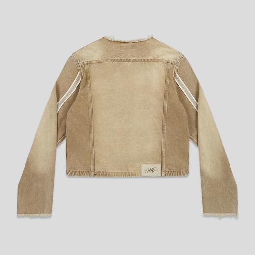 GOODBAI 916 毛边圆领水洗牛仔外套 商品图2