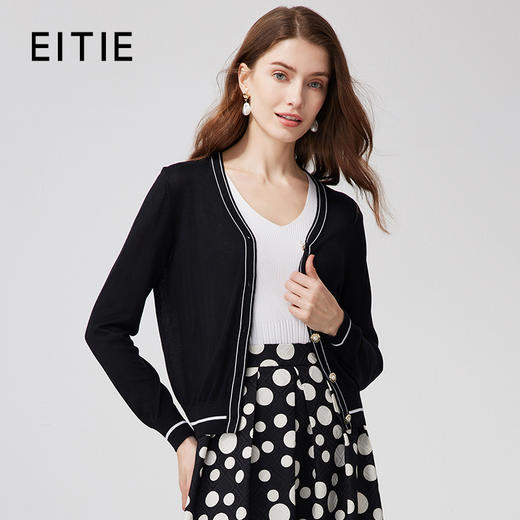 EITIE爱特爱时尚通勤气质百搭针织开衫7301015 商品图0