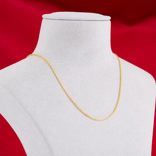 足金999.9 黄金十字链项链(XL00042-03)补差价）补差价）预售产品下单后不退款不退货不换货不补差价 商品图3