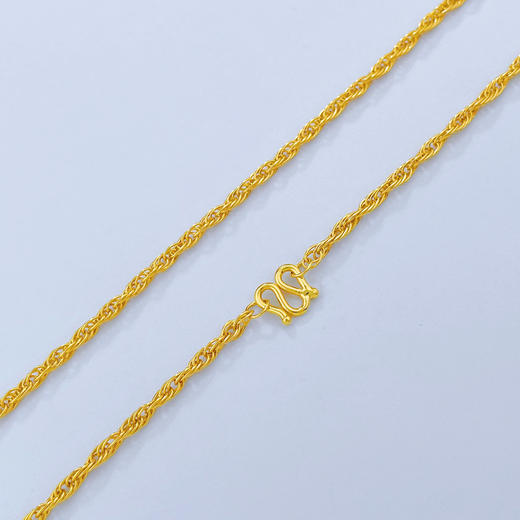 【限时克减150元】足金999.9 仿绳链项链(XL00009-06)补差价）补差价）预售产品下单后不退款不退货不换货不补差价 商品图0