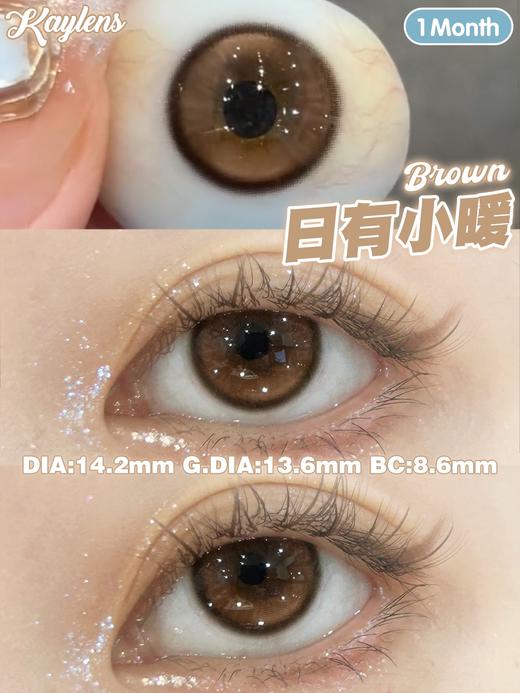 kaylens月抛 日有小暖 棕 14.2mm   非离子 商品图2
