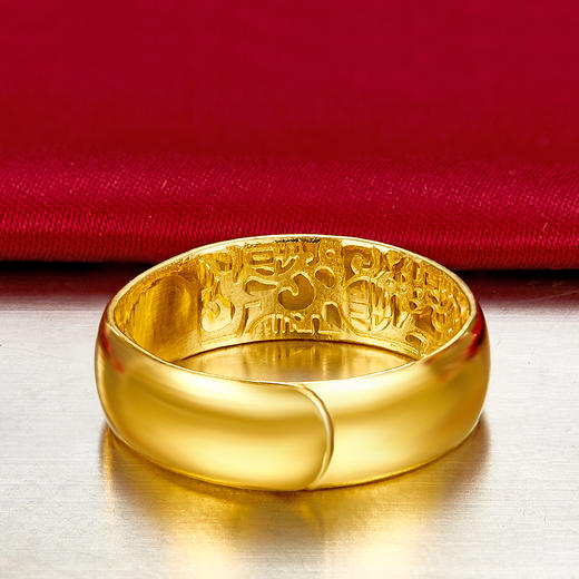 【限时克减150元】足金999.9 实心活口光面天元戒内福光圈戒(JZ00001-02)（预售产品下单后不退款不退货不换货不补差价（预售产品下单后不退款不退货不换货不补差价 商品图3
