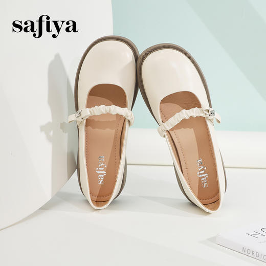 Safiya/索菲娅2024春季学院风娃娃头一字带百搭浅口玛丽珍单鞋 SF41111411 商品图1