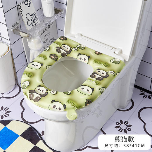 「四色可选！3D印花马桶垫」防水马桶坐垫四季通用坐便器套居家日用EVA可水洗垫子 商品图1