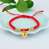 【限时7.5折】【定价黄金】足金 #儿童/宝宝 #六一儿童节、周岁礼推荐3D硬金金饭碗六六大顺红绳调节成品手串（宝宝、大人都适戴）(AA3DSC00210)（预售产品下单后不退款不退货不换货不补差价） 商品缩略图1