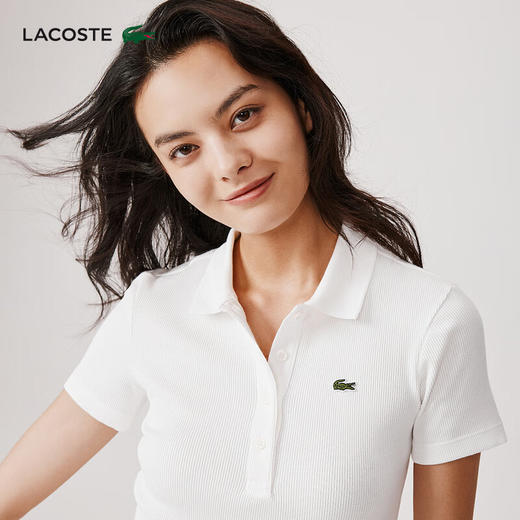 【海南专供价】Lacoste法国鳄鱼女装新款时尚百搭休闲POLO短袖DF5377-10 商品图2