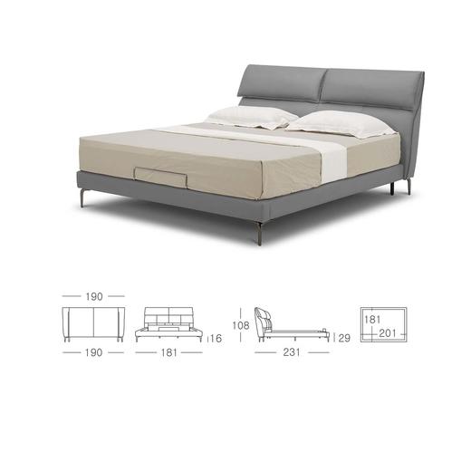 顾家家居整装 现代舒适 皮艺软床 KZ.B1038 梦歌 商品图4