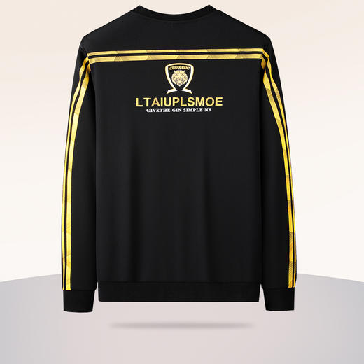 【新款DDA】大依优型大码长袖卫衣圆领套头加肥加大宽松休闲上衣男士男装T恤打底 商品图1