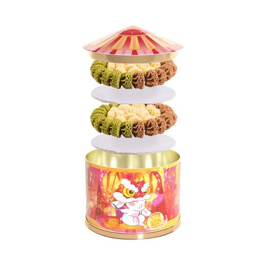 【新春限定】AKOKO超人气小花曲奇开团99元抢3盒！新年音乐礼盒560g一大桶！曲奇中的爱马仕，颜值高到舍不得吃 商品图4