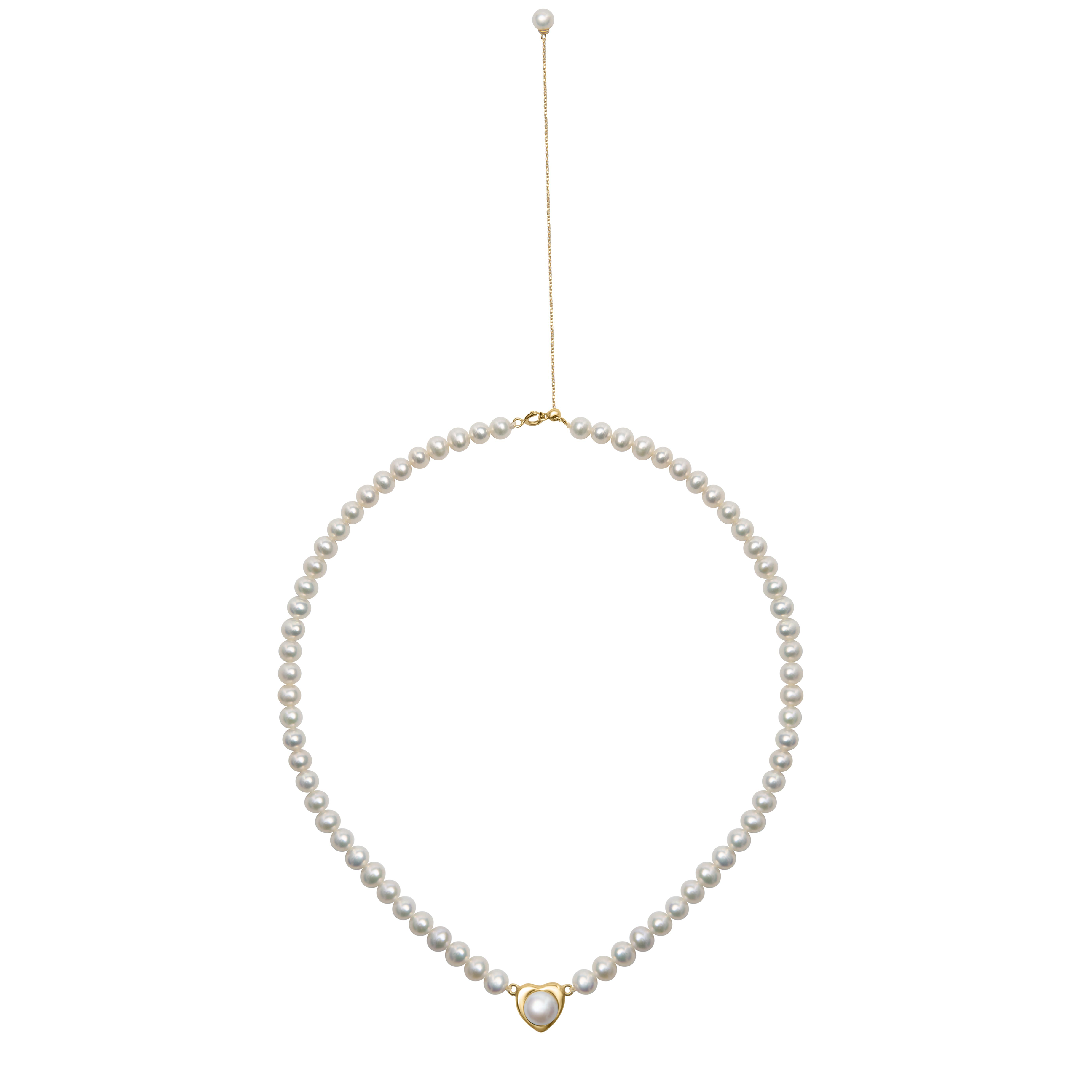 时光与爱 珍珠项链（爱心 圆扣））