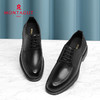 梦特娇男鞋新款商务系带正装皮鞋男真皮德比鞋上班结婚新郎鞋 黑色 38 商品缩略图1