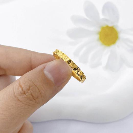 【限时克减150元】足金999.9 #碎碎冰 #小红书 【精品】固口实心碎碎冰戒指圈戒(AIJZ00076)（预售产品下单后不退款不退货不换货不补差价 商品图2