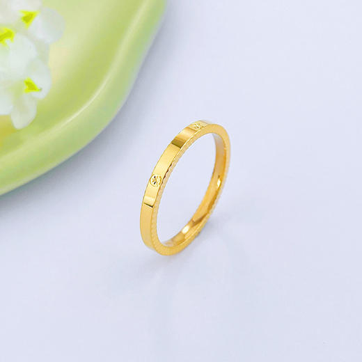 【限时克减150元】足金999 (足金999字印)5G黄金实心固口戒指CNC四方螺丝纹镜面金圈戒米字纹圈戒(5GJZ00730)（预售产品下单后不退款不退货不换货不补差价） 商品图0