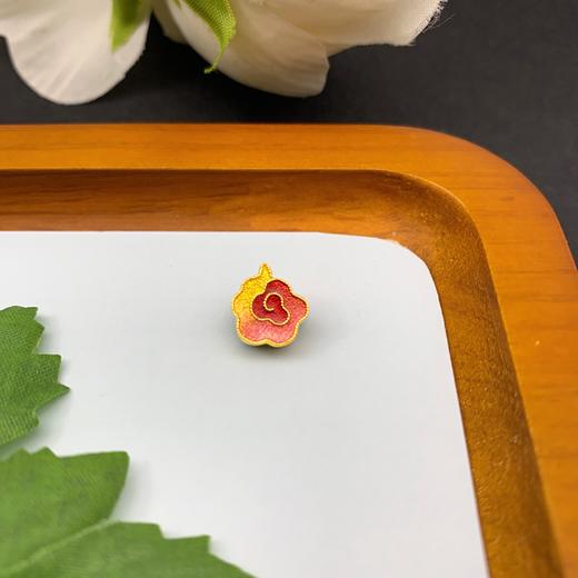 【限时7.5折】足金 古法高温烧蓝空心祥云手串配件高温珐琅手串(AKGFSC00041)（预售产品下单后不退款不退货不换货不补差价）（预售产品下单后不退款不退货不换货不补差价） 商品图0