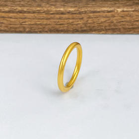 【限时克减150元】足金999.9 #条戒 古法实心固口线戒圈戒素圈戒指光圈戒指（面宽约2-2.5mm）(AIGFJZ00032-1)（预售产品下单后不退款不退货不换货不补差价