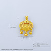 【限时7.5折】【定价黄金】足金999 (足金999字印)5G黄金古法工艺双面镂空铃铛如意福字锁包吊坠(5GGFDZ00001-02)（预售产品下单后不退款不退货不换货不补差价） 商品缩略图3